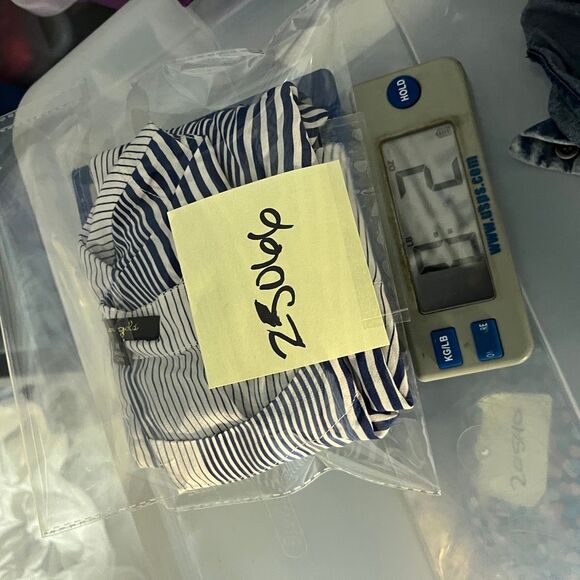 Lauren Gold Silk Blouse Striped Nautical Lightweight Top Short Sleeve Shirt S - Picture 10 of 10